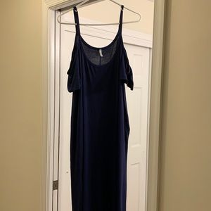 Pinkblush cold shoulder maxi dress